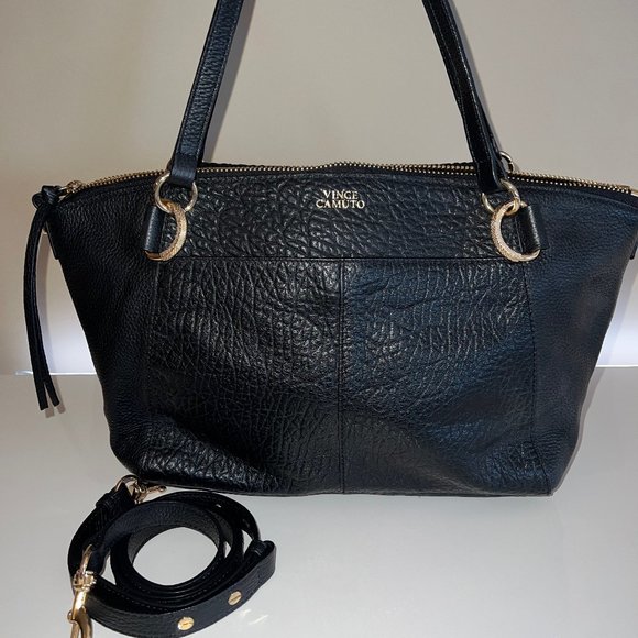 Vince Camuto Pebbled Leather Satchel/Shoulder Bag